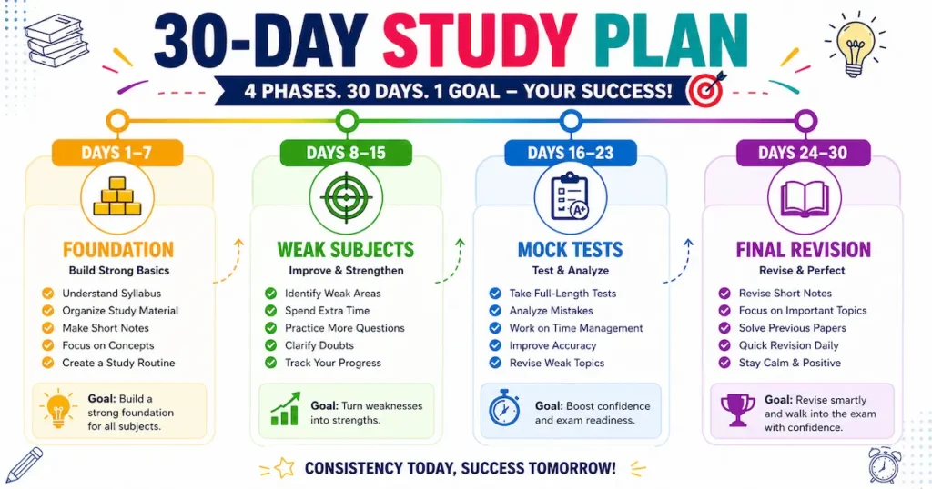 30 Day Study Plan Before Exam 