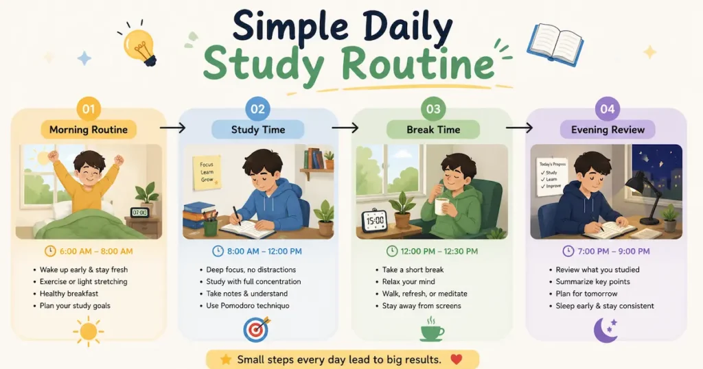study consistently every day