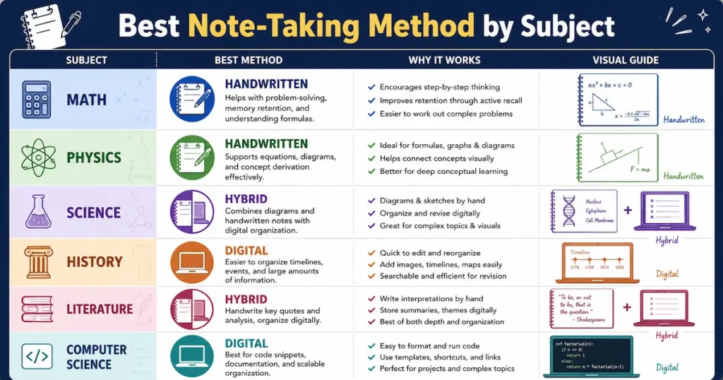 digital vs handwritten notes