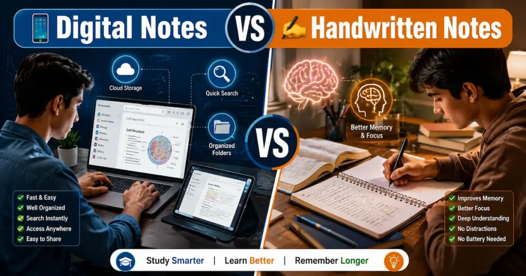 digital vs handwritten notes